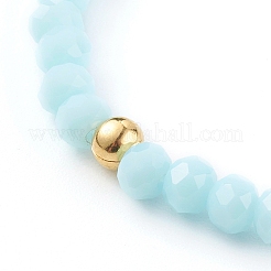 Golden Plated 304 Stainless Steel Stretch Charm Bracelets&nbsp;BJEW-JB06096-02