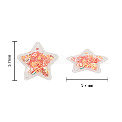 50Pcs 5 Colors Quicksand Sequin Plastic Cabochons&nbsp;KY-CJ0001-39