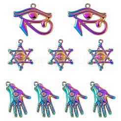 12Pcs 3 Style Plated Alloy Pendants&nbsp;FIND-LS0001-44MC
