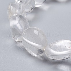 Natural Quartz Crystal Stretch Beaded Bracelets&nbsp;BJEW-K213-C01