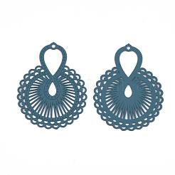 430 Stainless Steel Filigree Pendants&nbsp;STAS-S108-22A