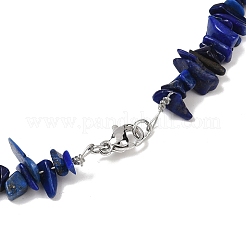 Lapis Lazuli and Abalone Shell/Paua ShellBib Statement Necklaces&nbsp;NJEW-P212-09