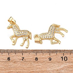 Brass Micro Pave Cubic Zirconia Pendants&nbsp;KK-K408-57G-01