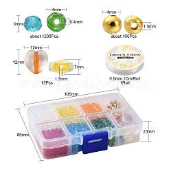 DIY Colorful Transparent Beads Bracelet Making Kit&nbsp;DIY-YW0005-45
