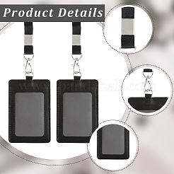2Pcs Rectangle PU Leather ID Card Holder&nbsp;AJEW-SC0031-19