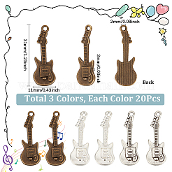 60Pcs 3 Colors Tibetan Style Alloy Pendants&nbsp;TIBEP-SC0002-93
