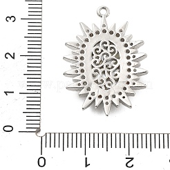 Brass Micro Pave Cubic Zirconia Pendants&nbsp;KK-L228-23P