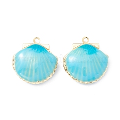 Rack Plating Brass Enamel Locket Pendants&nbsp;KK-B053-08G