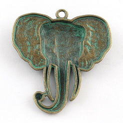 Elephant Zinc Alloy Big Pendants&nbsp;PALLOY-R065-104-FF