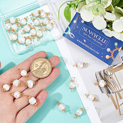 30Pcs Natural Cultured Freshwater Pearl Connector Charms&nbsp;PALLOY-SC00002