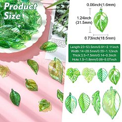 160Pcs 8 Styles UV Plating Acrylic Pendants&nbsp;OACR-CJ0002-55