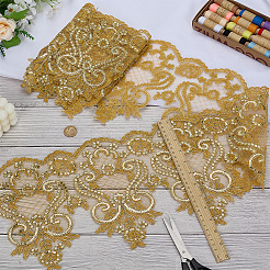 Flower Polyester Lace Trim&nbsp;OCOR-WH0078-409