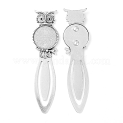 Owl Vintage Tibetan Style Alloy Bookmarks Cabochon Settings&nbsp;X-TIBE-Q032-28AS-NR