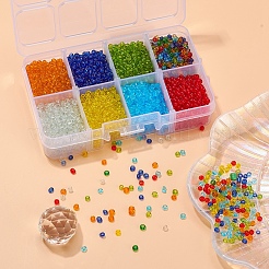 8 Colors Glass Seed Beads&nbsp;SEED-YW0001-55