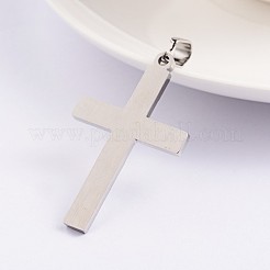 Tarnish Resistant Cross 304 Stainless Steel Pendants&nbsp;STAS-F143-02P