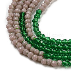 Transparent Gradient Color Glass Beads Strands&nbsp;LS-GLAA-H021-01A-44