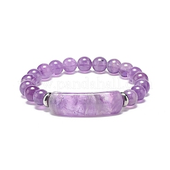 Natural Amethyst Beaded Stretch Bracelet&nbsp;BJEW-JB08879-05