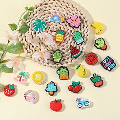 24Pcs 23 Styles Fruits PVC Plastic Beads&nbsp;FIND-SZ0003-67