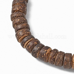 Synthetic Turquoise & Natural Coconut Bead Stretch Bracelets&nbsp;BJEW-JB12636