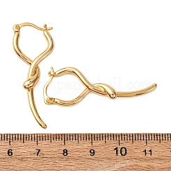 Brass Stick Hoop Earrings&nbsp;EJEW-A143-07G