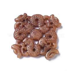 Chinese Style Natural Jade Pendants&nbsp;G-L523-052