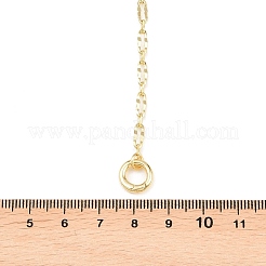 Brass Wavy Oval Link Chain Y Lariat Necklaces&nbsp;NJEW-H087-01G