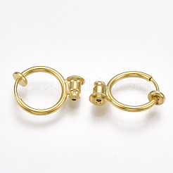 Brass Clip-on Earring Converters Findings&nbsp;KK-T038-243G