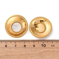 304 Stainless Steel Natural White Shell Stud Earrings&nbsp;EJEW-Z103-08G