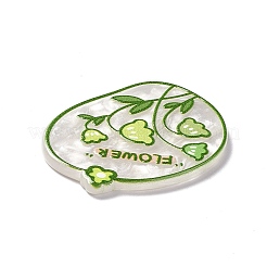 Flower Theme Printed Acrylic Cabochons&nbsp;MACR-J121-01D