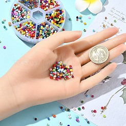60G 6 Styles Round Glass Seed Beads&nbsp;SEED-YW0002-67