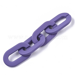 Opaque Spray Painted Acrylic Linking Rings&nbsp;OACR-N009-002A-A07