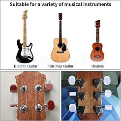 2 Sets 2 Colors Plastic Guitar Tuner Machine Head Semicircle Buttons&nbsp;FIND-FH0002-78