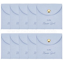10Pcs Velvet Pouches with Snap Button&nbsp;ABAG-SP0001-42D