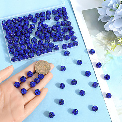120Pcs Pave Disco Ball Beads&nbsp;RB-SC0001-13C