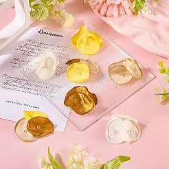 20Pcs 5 Style Silk Artificial Rose Flower Pendant&nbsp;PALLOY-TA00175
