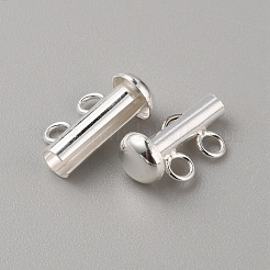 Sterling Silver Slide Lock Clasps&nbsp;STER-WH0008-33