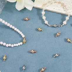 12Pcs 3 Colors Brass Screw Clasps&nbsp;KK-BBC0019-28