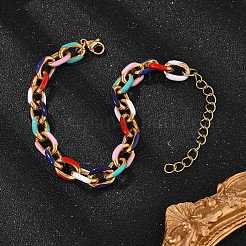 304 Stainless Steel Cable Chains Bracelets&nbsp;BJEW-P351-03G