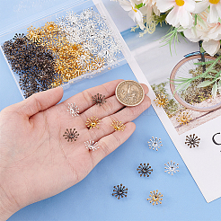 150Pcs 3 Colors Brass Bead Caps&nbsp;OHAR-ME0001-01