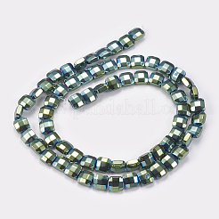 Electroplated Non-magnetic Synthetic Hematite Beads Strands&nbsp;G-P367-C03