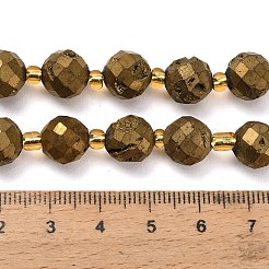 Electroplated Natural Druzy Geode Crystal Beads Strands&nbsp;G-F833-P01-10mm-04