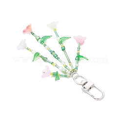 Flower Acrylic & Glass Pendant Decorations&nbsp;HJEW-TA00360