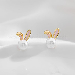 Rabbit Alloy Enamel Stud Earrings&nbsp;FS-WG556BD-01