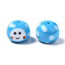 Handmade Bumpy Lampwork Beads Strands&nbsp;LAMP-Q031-009C