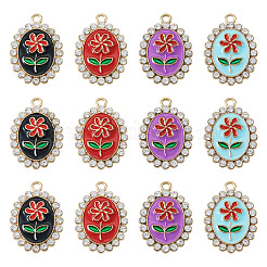 16Pcs 4 Styles Alloy Enamel Pendants&nbsp;FIND-TA0009-47