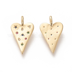 Brass Micro Pave Cubic Zirconia Pendants&nbsp;ZIRC-L091-067G