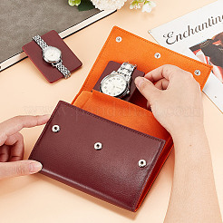 Portable PU Leather Single Watch Pouch Storage Bags&nbsp;ABAG-WH0048-20B