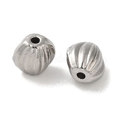 Non-Tarnish 304 Stainless Steel Corrugated Beads&nbsp;STAS-I203-30P