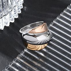 304 Stainless Steel Wide Finger Ring for Unisex&nbsp;RJEW-Z076-03P-04