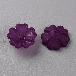 Transparent Frosted Acrylic Bead Caps&nbsp;X-MACR-S371-04A-743